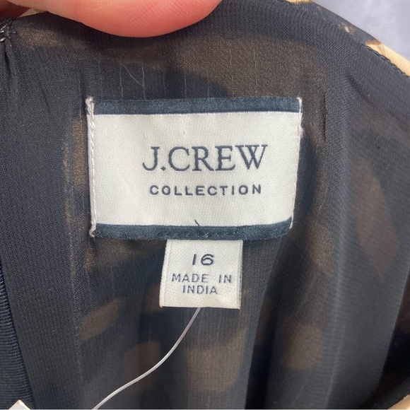 J.Crew Gwyneth Sequin Slip Dress in Sandy Zebra Stripe Size 16 NWT - Picture 8 of 11